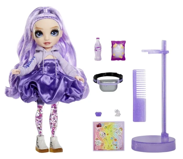 Rainbow High Sparkle & Shine Fashion Dolls- Viola (Purple), Motedukke, Jente, 4 år, Gutt/Jente, 280 mm, Flerfarget