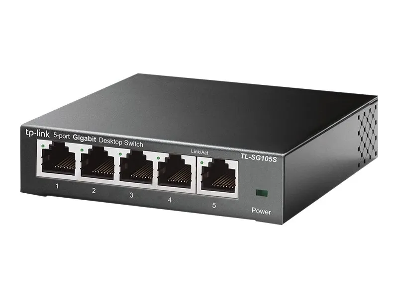 TP-Link TL-SG105S - Switch - 5 x 10/100/1000 - stasjonær