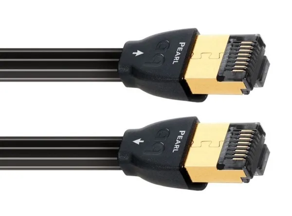 AudioQuest 0.75m RJ/E Pearl, 0,75 m, Cat7, RJ-45, RJ-45, Sort