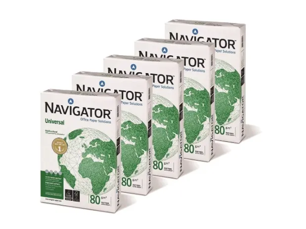 Kopipapir Navigator Universal A4 hvid 80g - (5 pakker x 500 ark)
