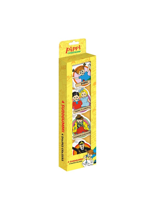 Euromic PIPPI 4-pack erasers in box