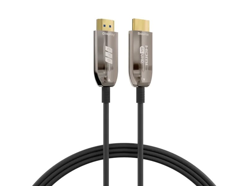 EFB Elektronik HDMI-21-00006, 10 m, HDMI Type A (Standard), HDMI Type A (Standard), 3D, 48 Gbit/s, Sort, Rustfritt stål