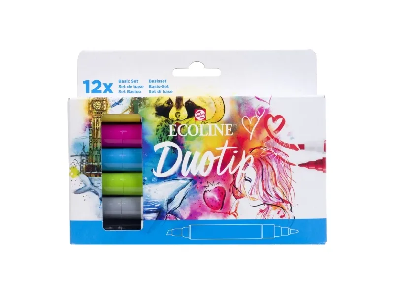 Ecoline Duotip marker set Basic | 12 colours