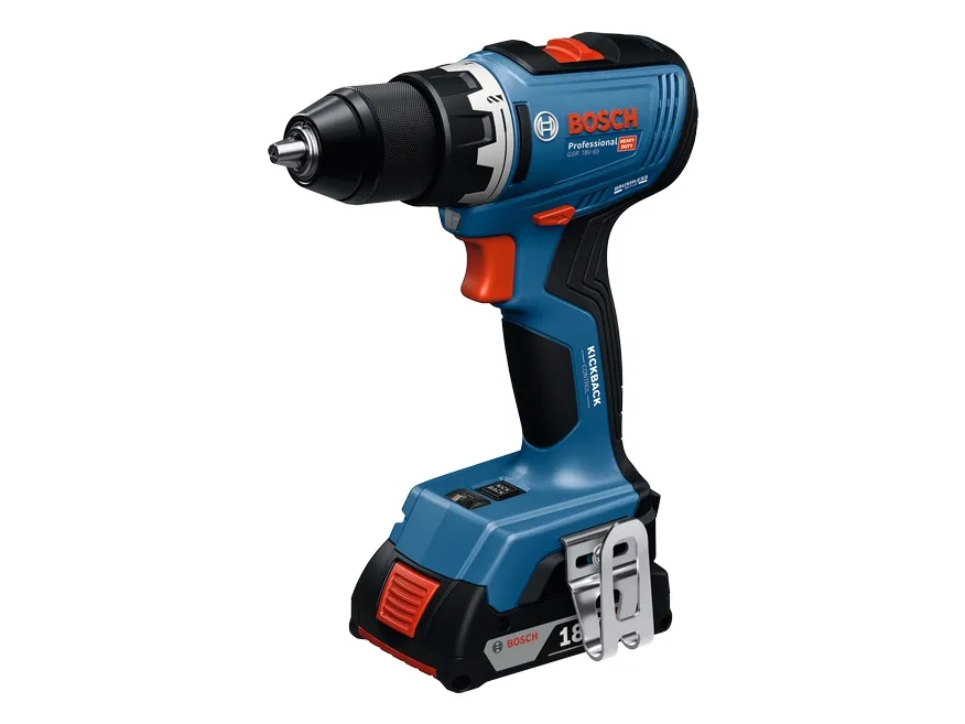 Bosch GSR 18V-65, Boremaskin med pistolgrep, Nøkkel, Sort, Blå, 2100 RPM, 550 RPM, 2100 RPM - SOLO
