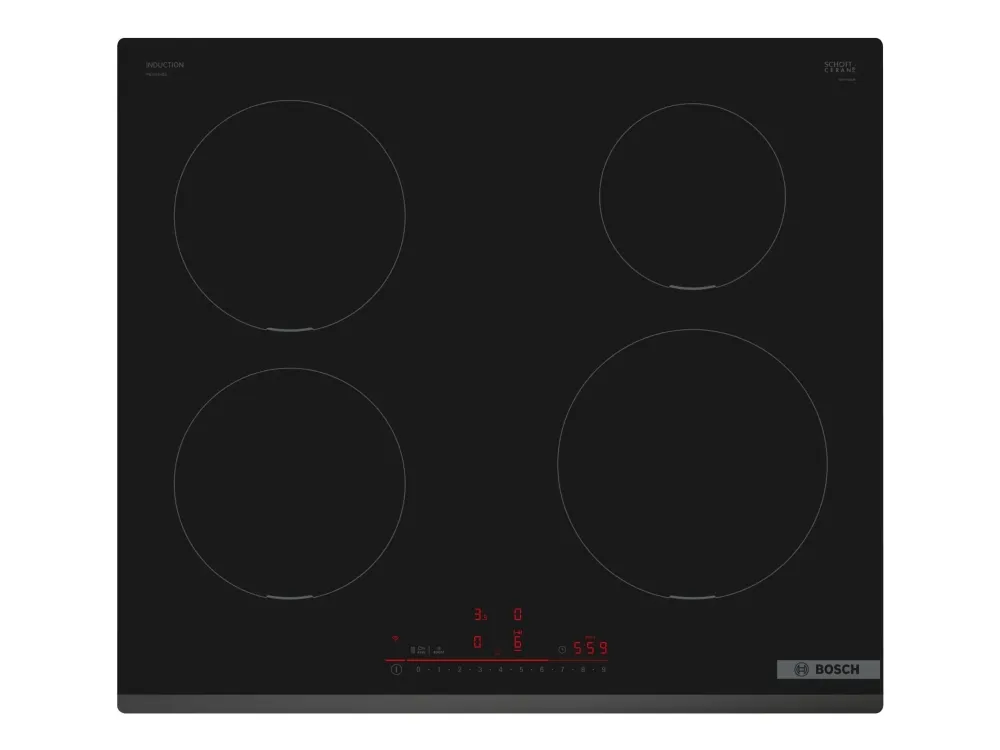Bosch Serie | 6 PIE631HB1E - Induksjonskomfyrtopp - 4 plater - Nisje - bredde: 56 cm - dybde: 49 cm - uten ramme - svart
