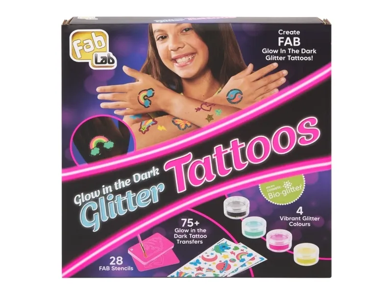 FabLab Glow in the dark -Glitter Tattoos