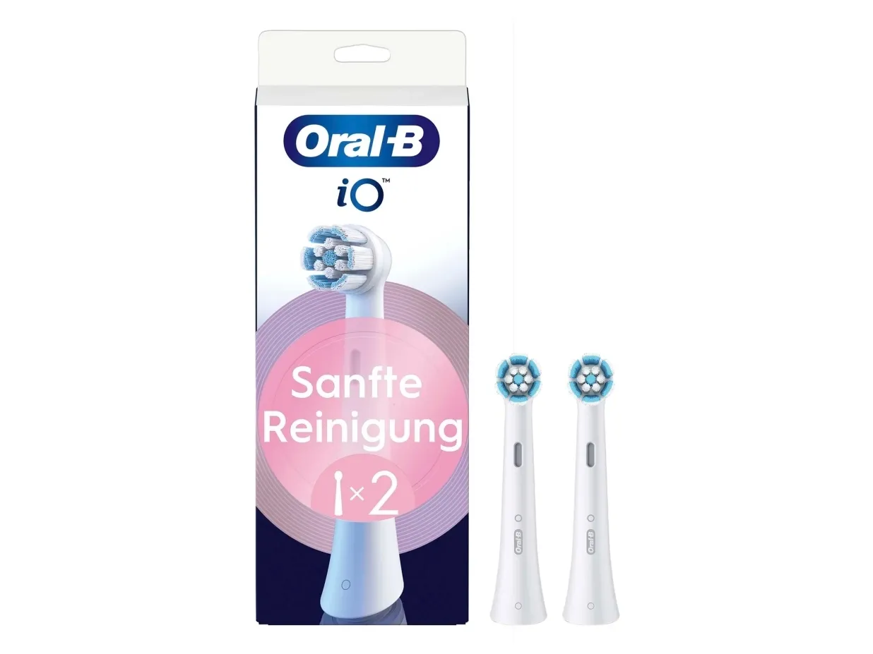 Oral-B iO Gentle Care 8700216373609, 2 stykker, Hvit, 3 måned(er), Soft (myk), Oral-B, 211 mm