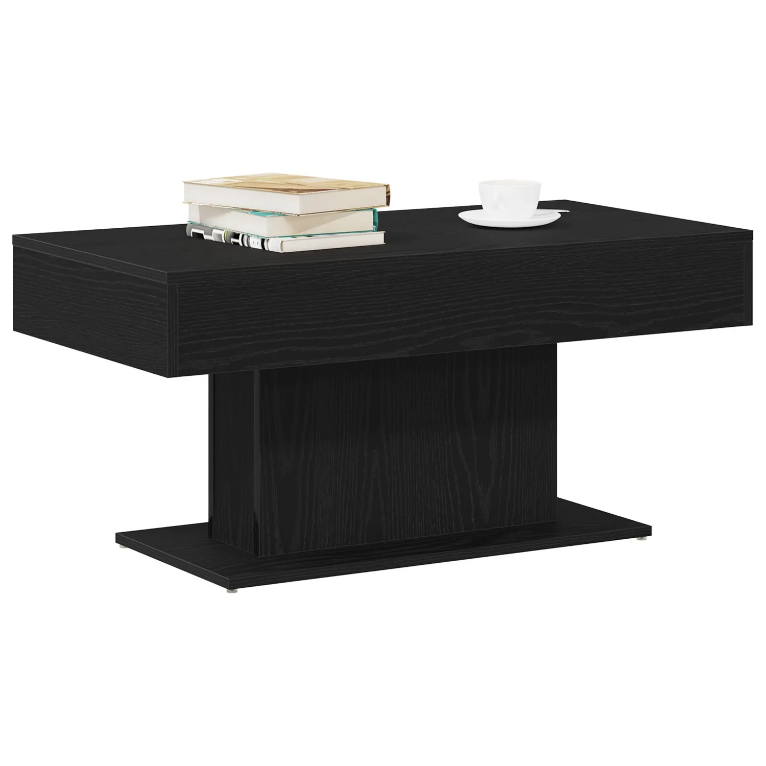 vidaXL Kaffebord Svart Eik 96 x 50 x 45 cm Konstruert tre