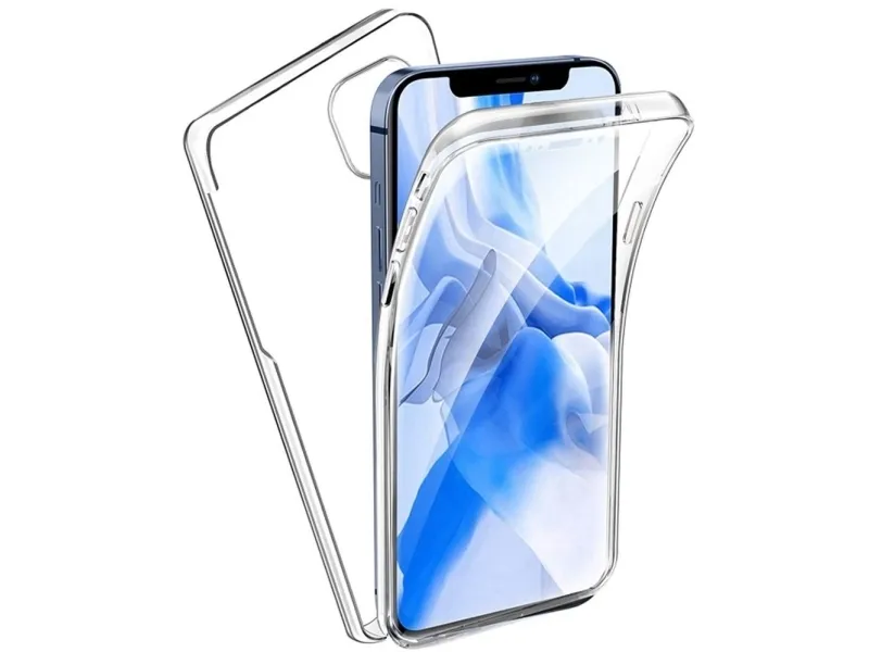 360 Full Cover-etui i PC + TPU til iPhone 7/8/SE 2020/SE 2022 - transparent