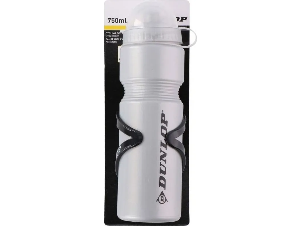 Dunlop sykkelflaske 750 ml med klemme/korg