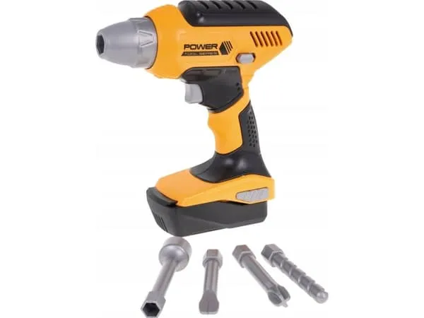 Ramiz interaktiv skrutrekker og drill for barn 3+ gul + 4 utskiftbare bits + avtakbart batteri