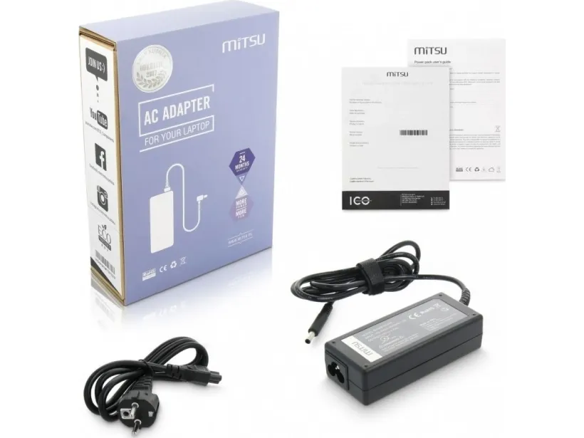 Strømadapter til bærbar mitsu 19V 3.42A (4.5x3.0 kontakt) - asus 65W