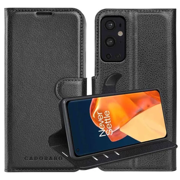 Deksel til OnePlus 9 PRO Lommebokdeksel med magnetisk lukking, stativfunksjon og kortlomme