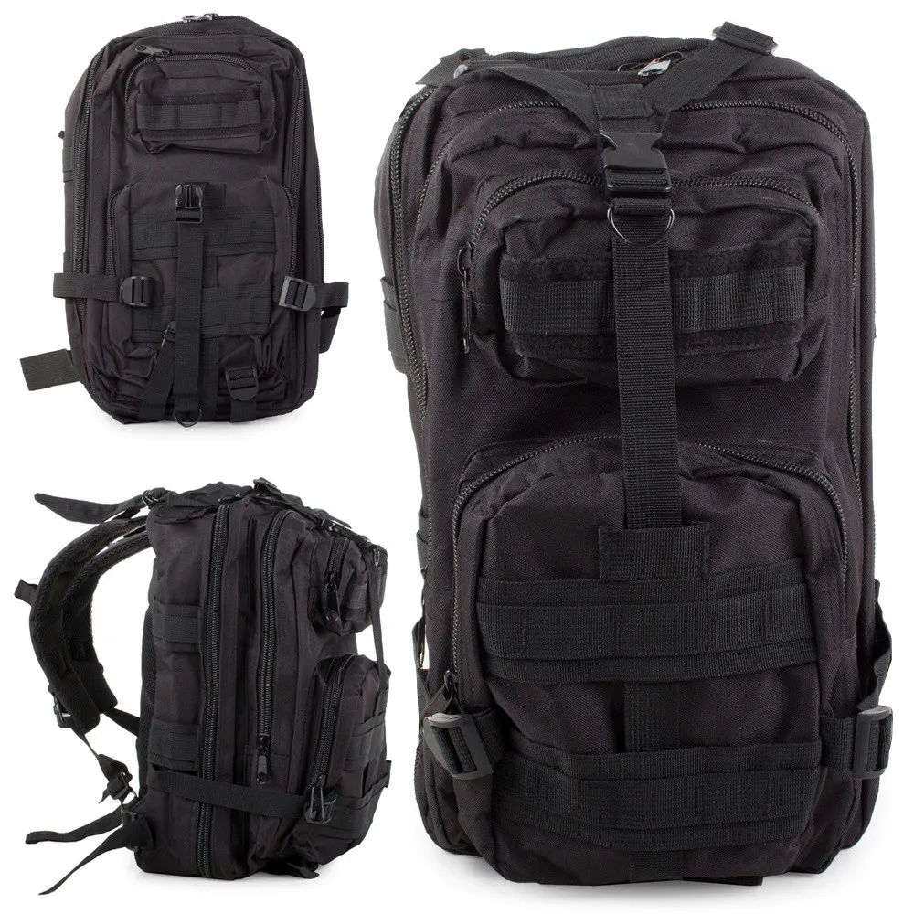 Militærveske / Ryggsekk - 30L - Svart