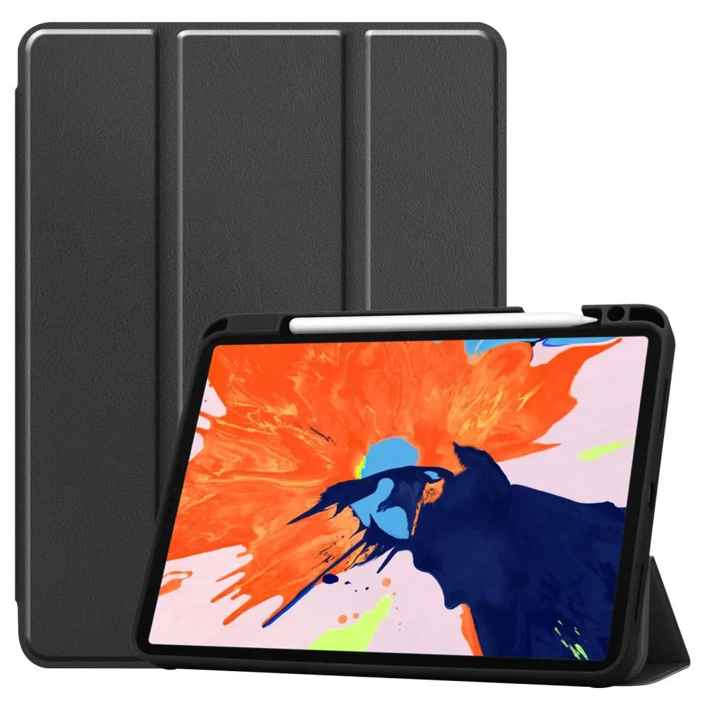 iPad Pro 12.9" 2020/2018 Slim Fit Trefoldelig Deksel - Svart