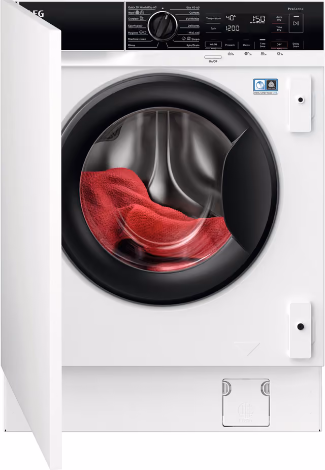 AEG Serie 7000 Kombinert Vaskemaskin/Tørketrommel L7WBI864T4 (8/4kg)