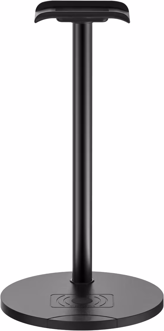 Essentials headset-stativ med QI-lading (aluminium)