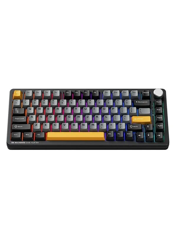 Machenike K600-B82W Wireless Mechanical Backlit Gaming Keyboard GR Silver Switch - Black - Svart