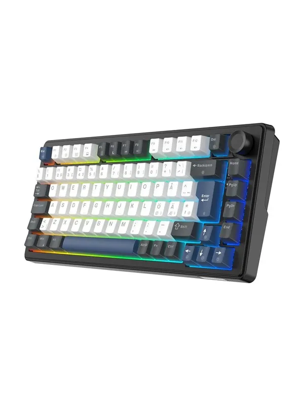 Deltaco GAMING DK480 - Gamingtastatur - Nordisk - Svart