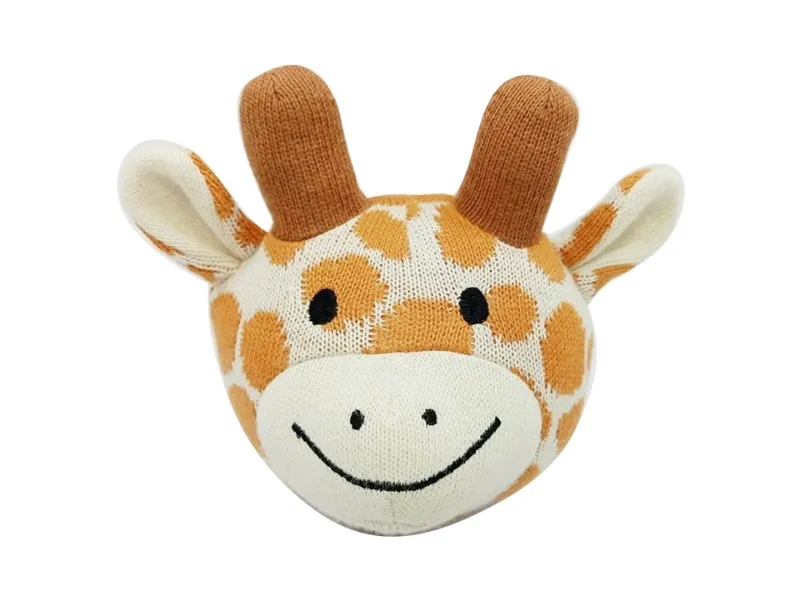 Barbo Baby Knitted Ball w. Bell - Giraffe
