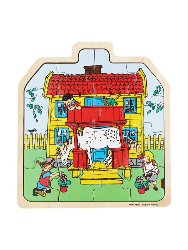 Pippi Langstrømpe Pippi - Framed Wooden Puzzle - House
