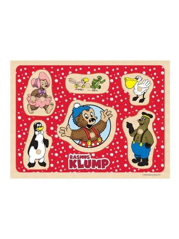 Rasmus Klump - Wooden Peg Puzzle - Friends
