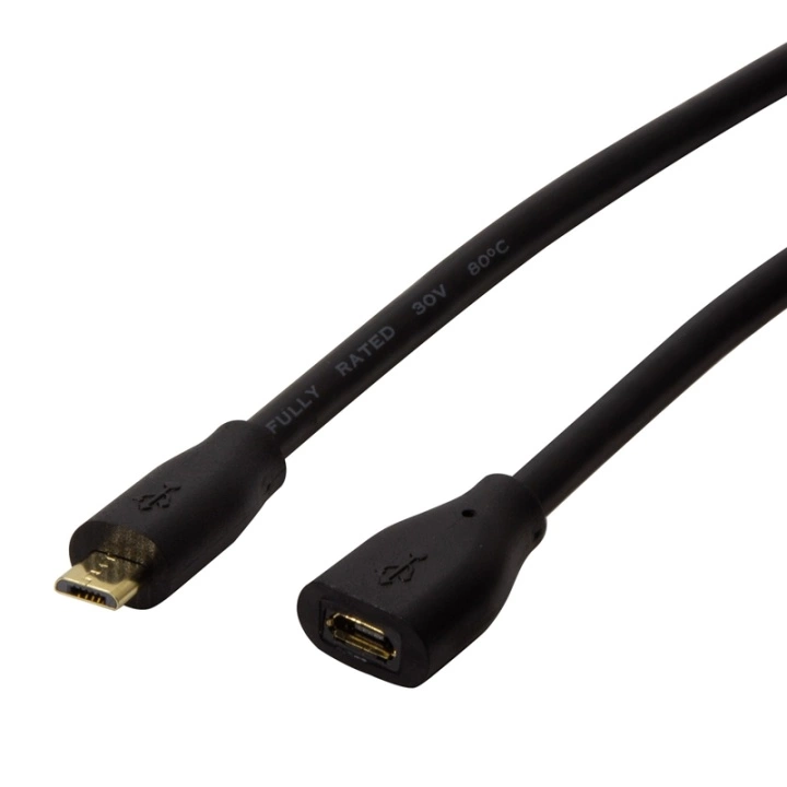 LogiLink CU0124, 3 m, Micro-USB B, Micro-USB B, USB 2.0, 0,48 Gbit/s, Sort
