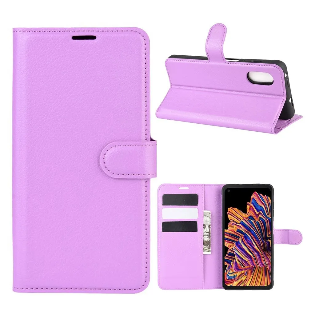 Classic Samsung Galaxy Xcover Pro flip etui - Purple