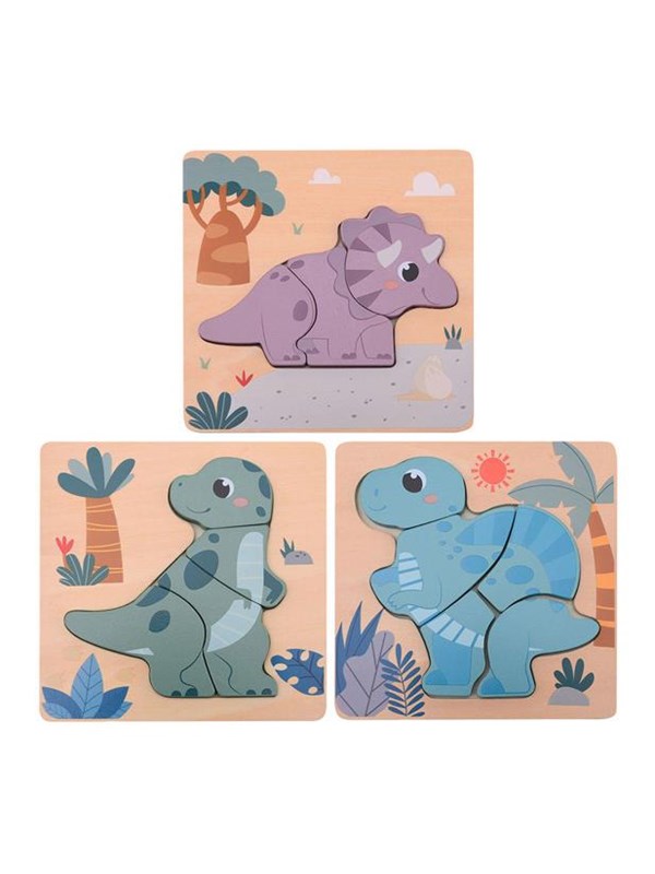 Jouéco Wooden Dino Puzzle Tre