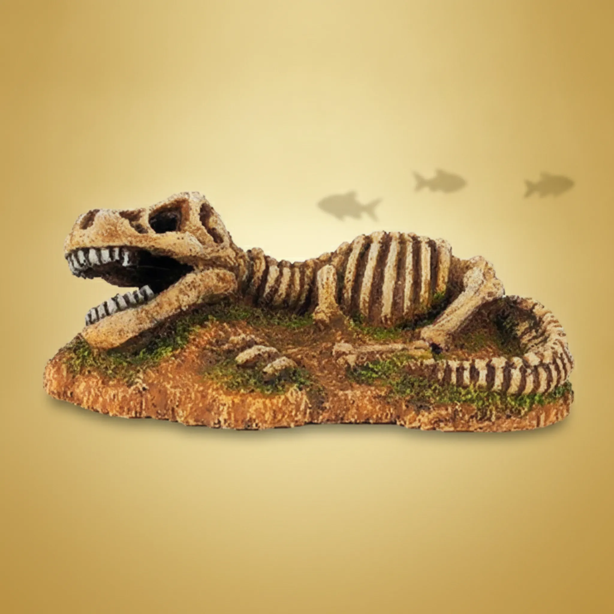 Dinosaurfossil Skjelett  -  Akvariedekorasjon 17 cm