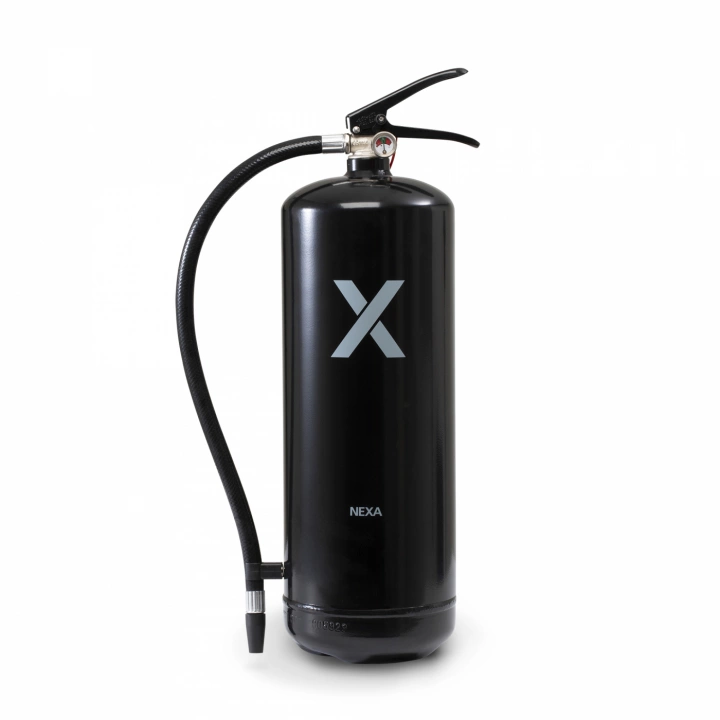 Nexa brannslukningsapparat, 6 kg ABC-pulver med veggbrakett (svart)