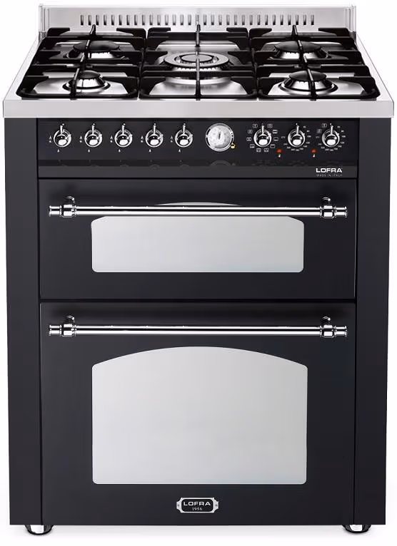 Lofra Komfyr - Dolce Vita 70 cm (2 ovner) (Svart/Krom) Gass