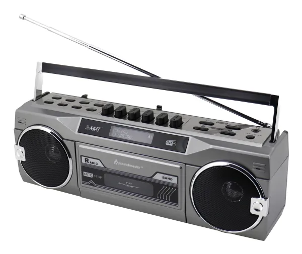 Soundmaster Kassettradio Stereo Bluetooth SRR80TI Sølv