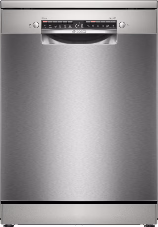 Bosch Serie 4 Frittstående Oppvaskmaskin SMS4HVI00E (Rustfritt stål/Sølv)