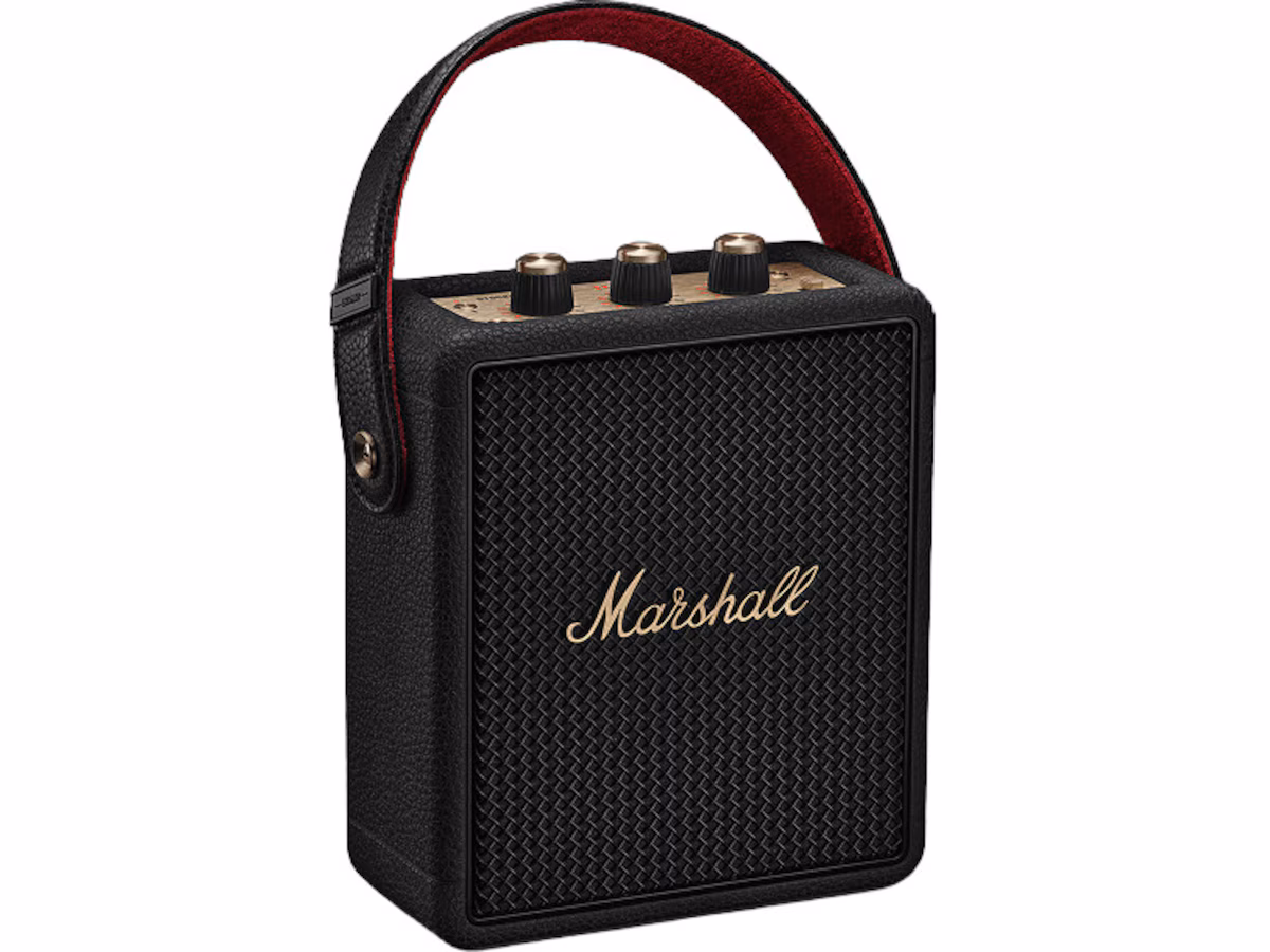 Marshall Stockwell III bærbar Bluetooth høyttaler (sort/messing)