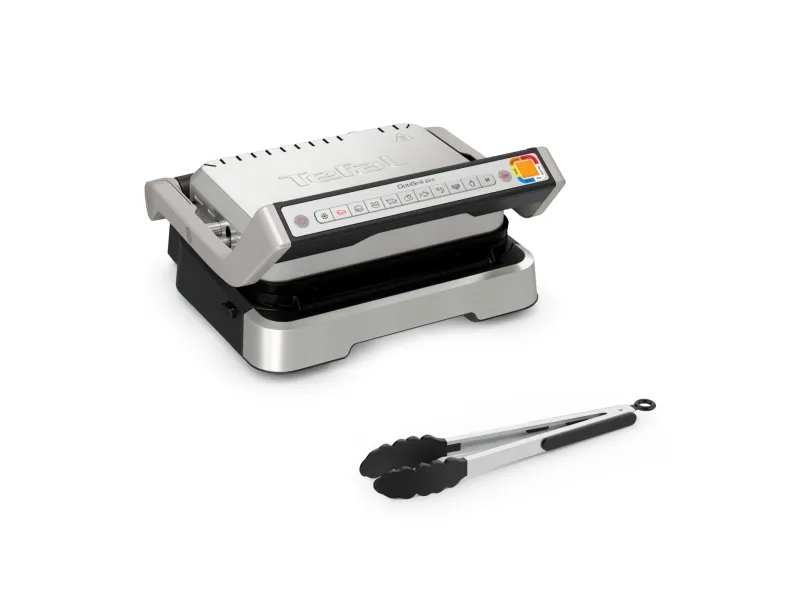 Tefal OptiGrill 2in1 GC773D10, Rustfritt stål, Metall, Rektangulær, Knapper, Rotasjon, Griddle, 600 cm²