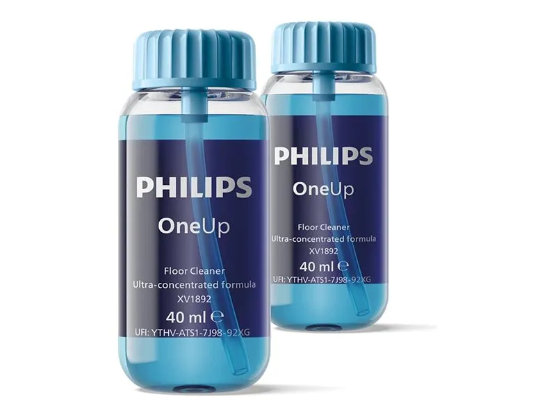 Philips OneUp ultrakonsentrert rengjøringsmiddel for gulv, Støvsuger med stang, Blå, 40 ml, Liquid (concentrate), Philips OneUp, 30 mm