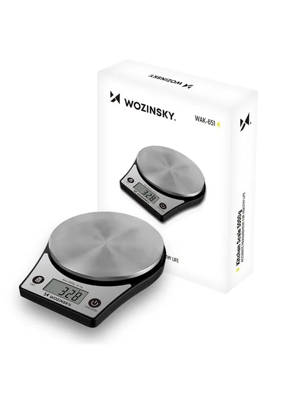 Wozinsky Kjøkkenvekt WAK-651 Kitchen Scale with LCD Display up to 5 kg - Black
