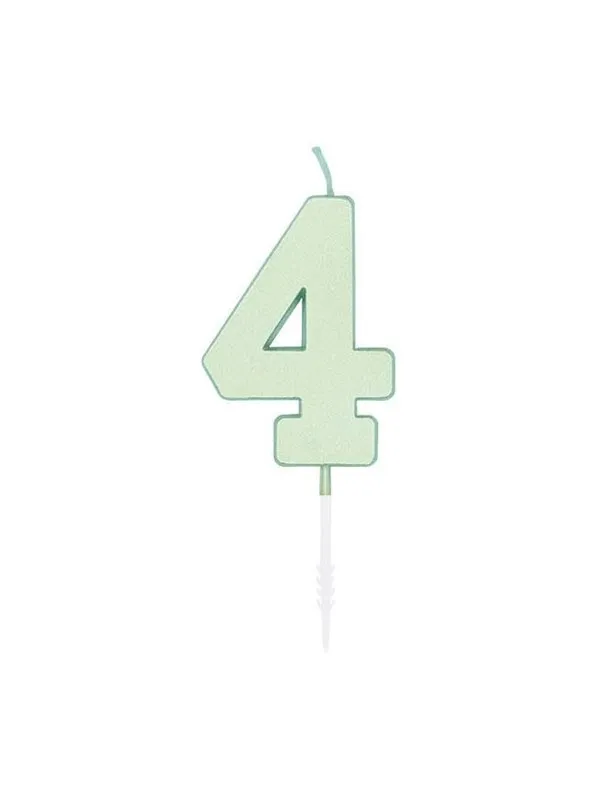 Globos Cake candle 4.5cm Pastel Mint no. 4