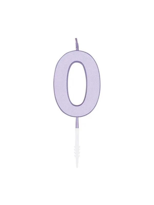 Globos Cake candle 4.5cm Pastel Lilac no. 0