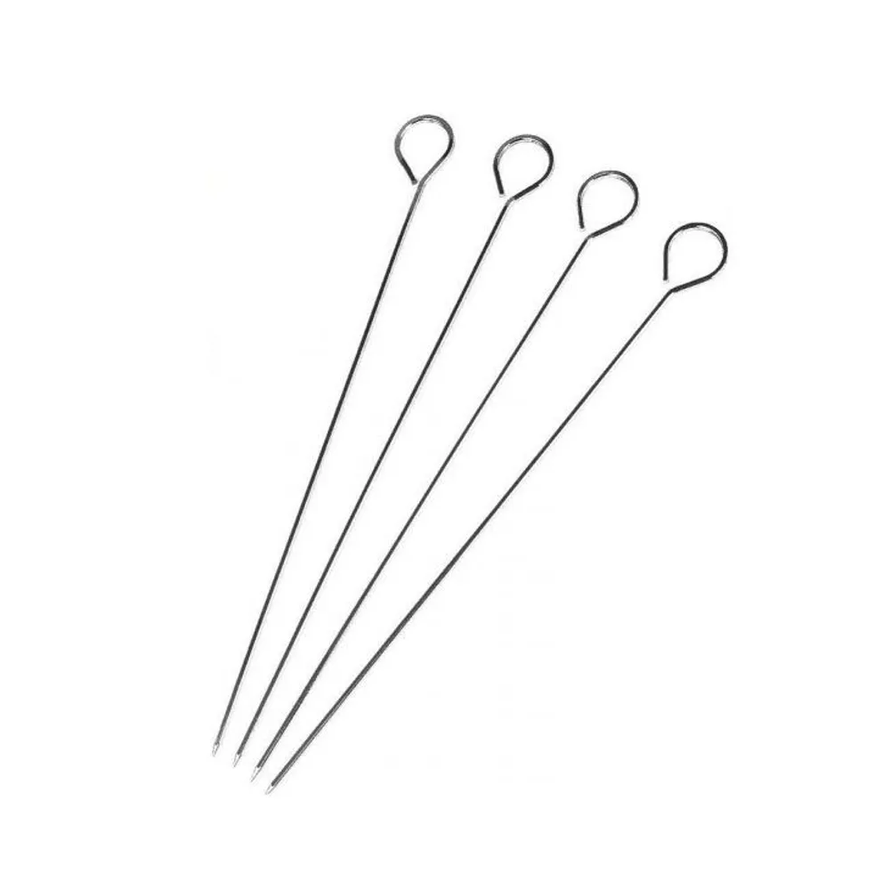 Metalspyd 24 cm - 4-pak til BBQ og grillning
