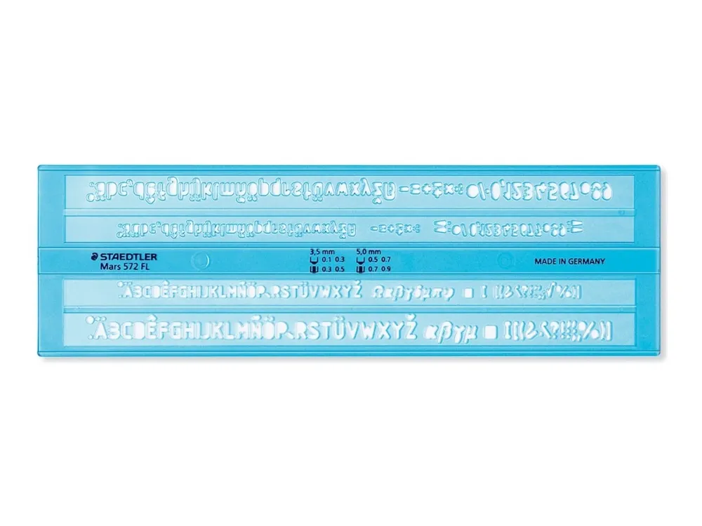 STAEDTLER Mars 572 FL - Mal - bokstaver - gjennomsiktig blå - plastikk