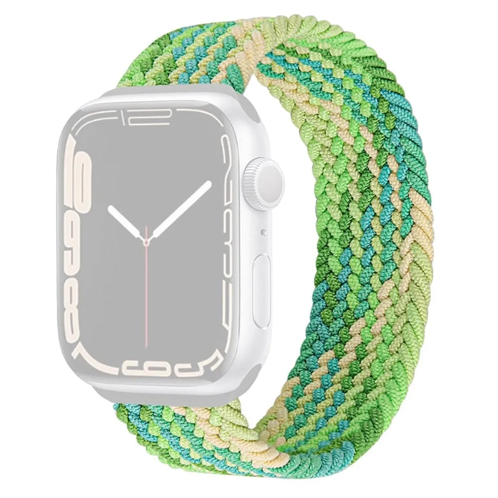 Apple Watch Series 8 (41 mm) elastisk klokkerem i nylon - Gradient Grønn Størrelse: S