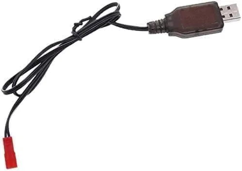 Yunique - USB 6V MH Ni-CD-lader for batterier Leker Fjernkontroll | JST 2P-kabel | Lade- og kortslutningsbeskyttelse | Egnet for droner, fly