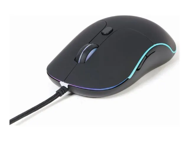 Gembird - Mus - ergonomisk - illuminated, large size - optisk - 6 knapper - kablet - USB 2.0 - blister