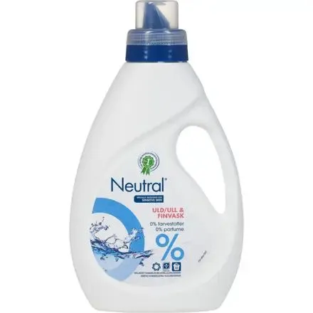 Neutral flytende ull- og finvask uten farge og parfyme 750 ml