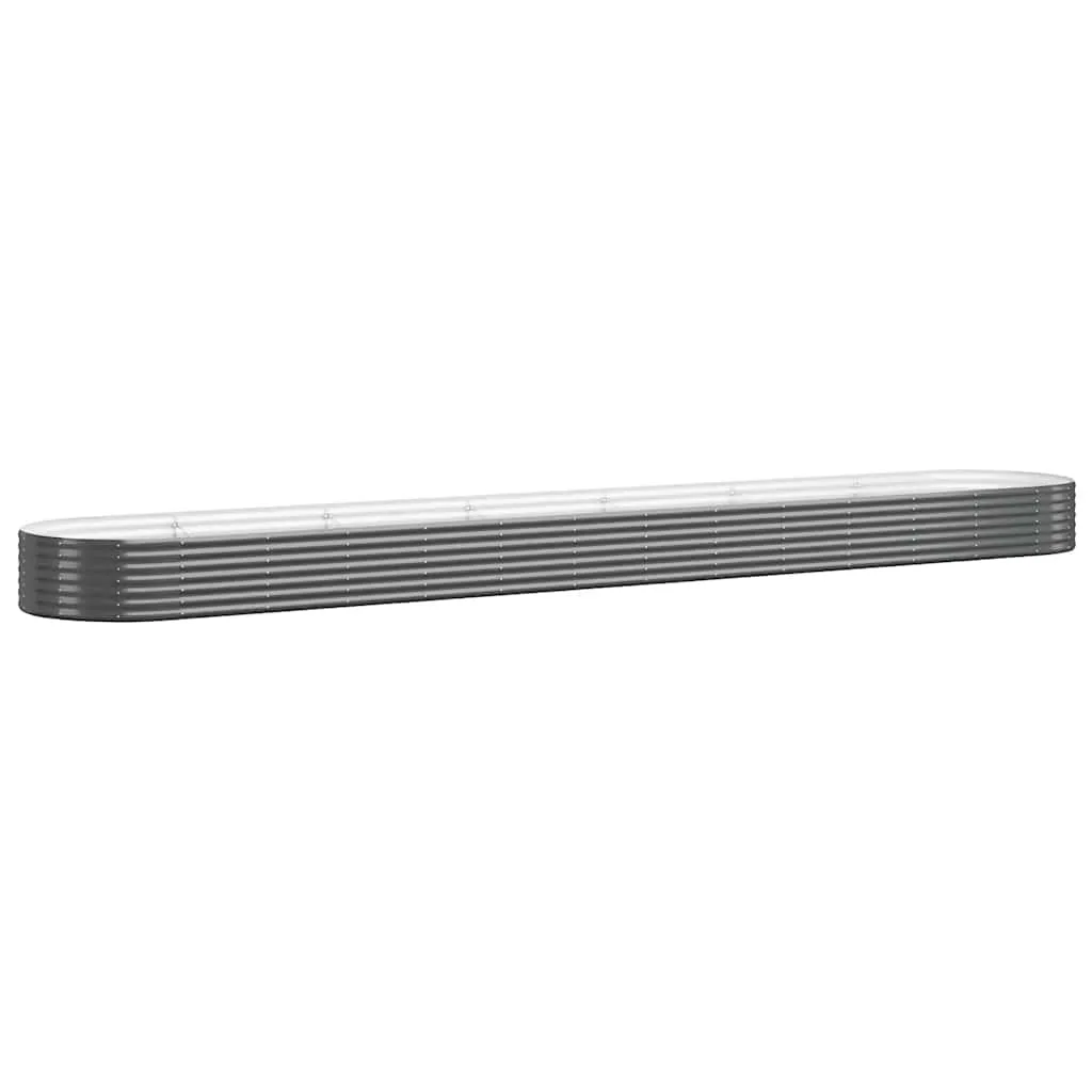 vidaXL Høybed galvanisert stål 544x100x36 cm antrasitt