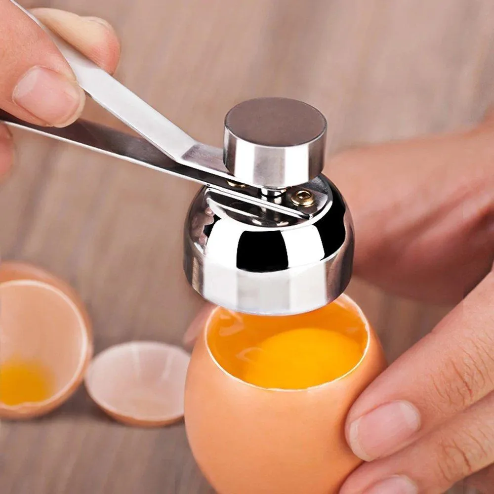 Praktisk eggetoppkutter, skallåpner, eggeåpner i metall