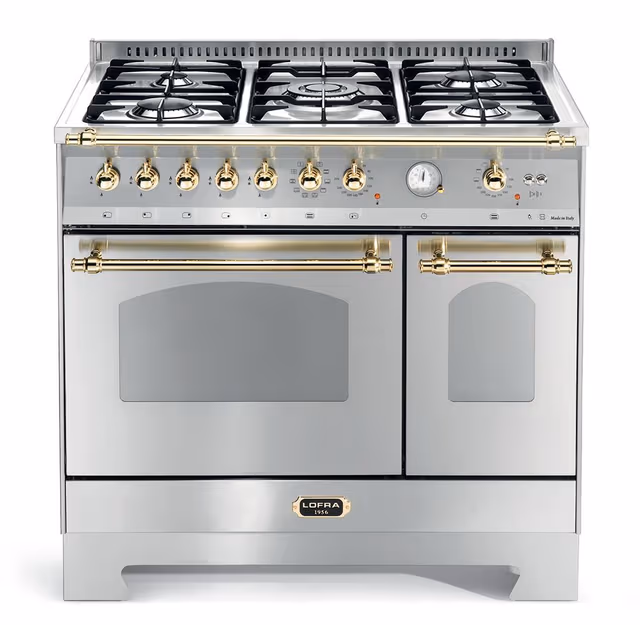 Lofra - Dolce Vita 90 cm (2 ovner) (Rustfri/Messing) Gass