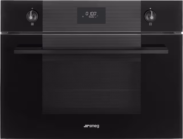 Smeg Linea Kompaktovn med mikro SO4101M1B3 (sort)
